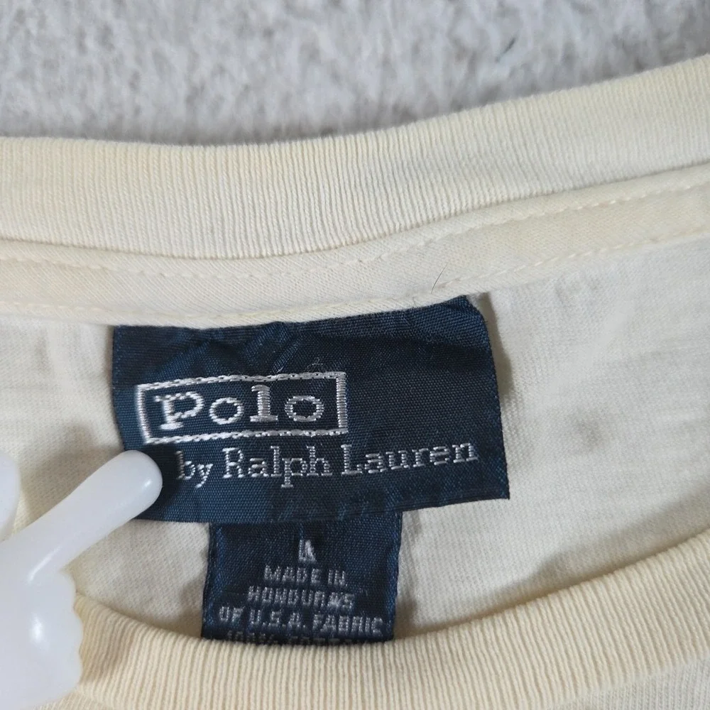 Vintage Mens Polo Ralph Lauren T‎ Shirt RLPC Size L 381 Bleecker Long Sleeve